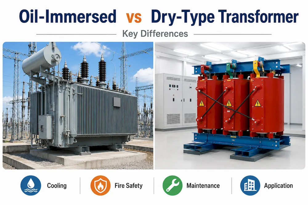 Comparaison entre les transformateurs à bain d'huile et les transformateurs à sec pour les projets énergétiques